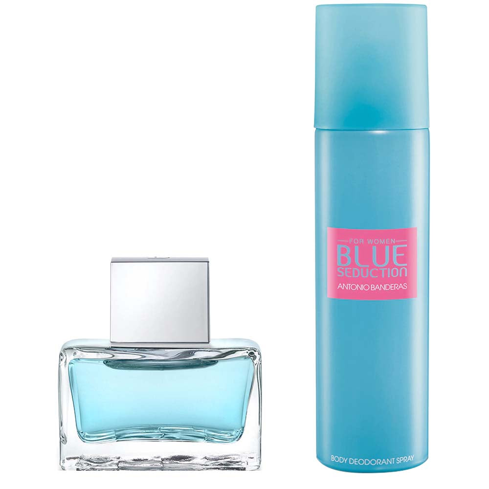 Antonio Banderas Blue Seduction Eau De Toilette Gift Set For Women
