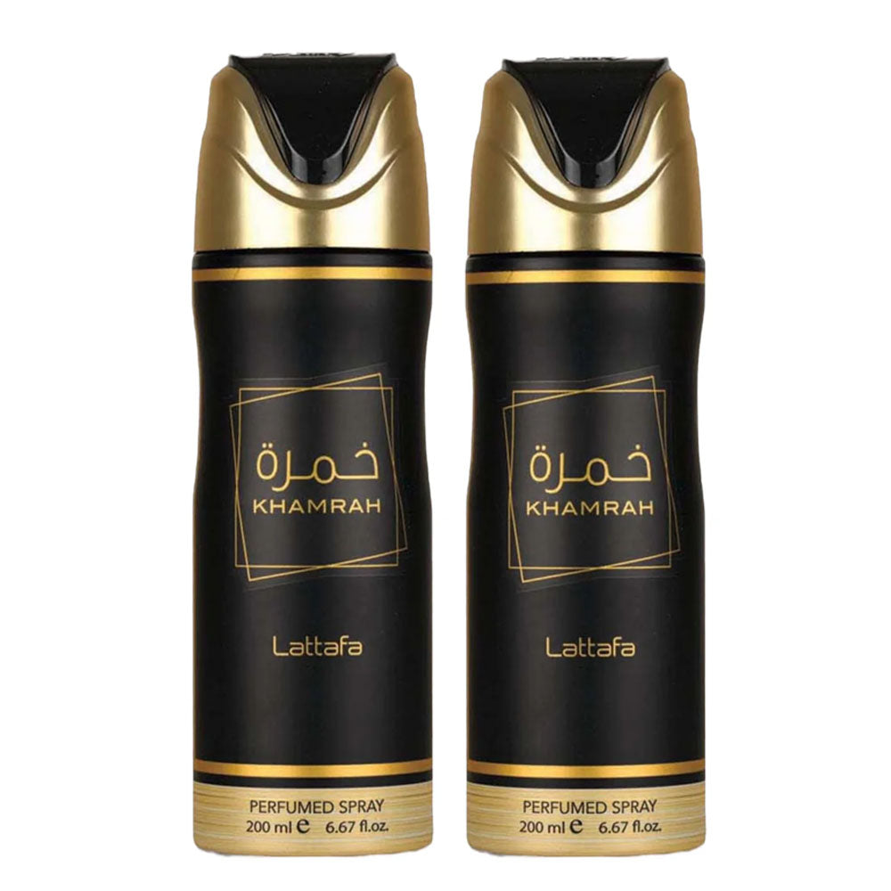 Lattafa Khamrah Deodorant Spray Pack of 2x200ml