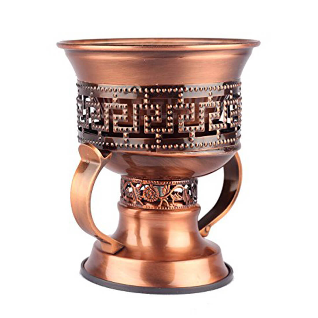 Non Electrical Bakhoor Burner with 10 Coal Coins & 40g Fragrance Paste - Copper