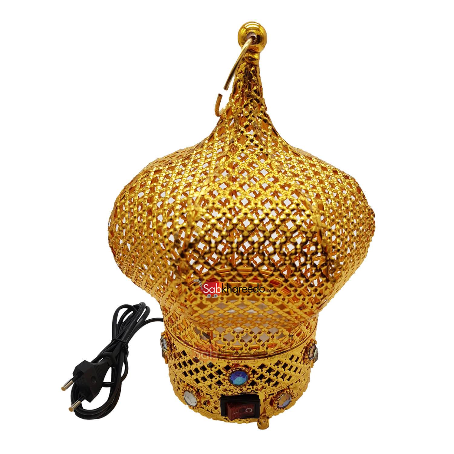 Electrical Bakhoor Burner & 50g Fragrance Paste - Golden