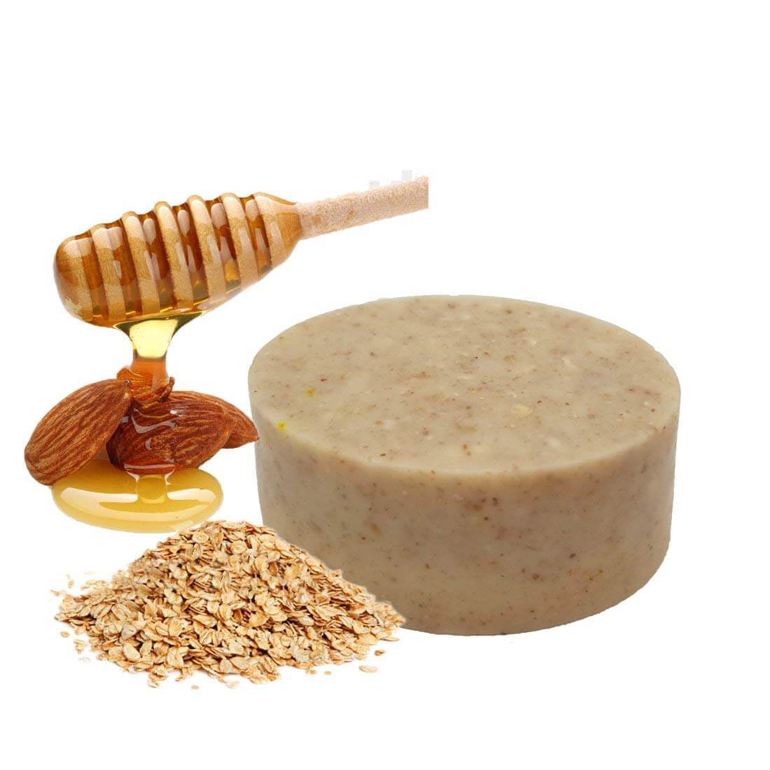 Organic Soap Almond, Honey & Oatmeal Scrub Bath Soap