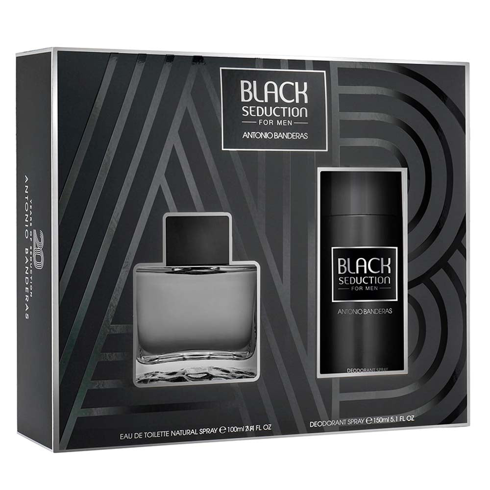 Antonio Banderas Black Seduction Eau De Toilette Gift Set For Men\