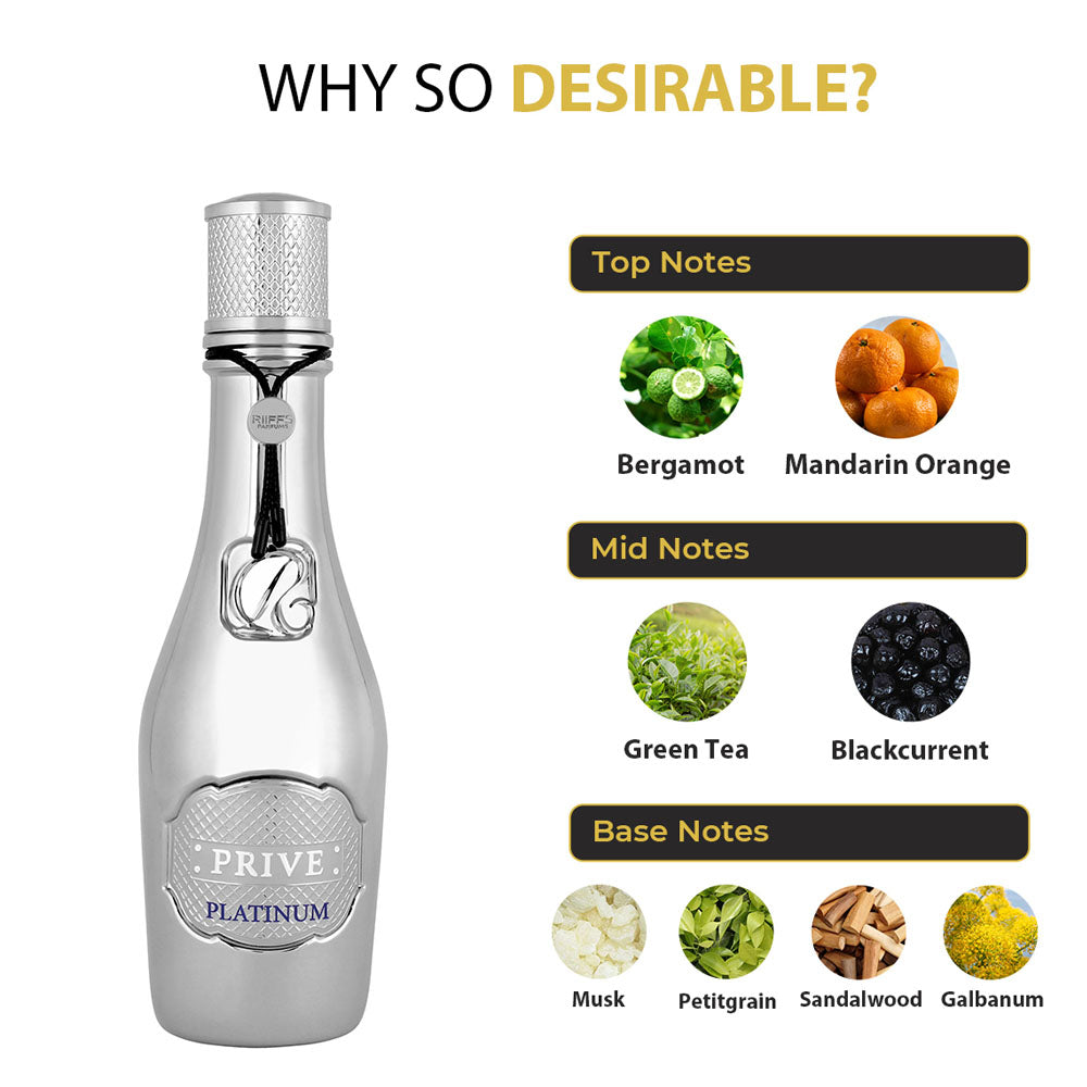 Riiffs Prive Platinum Eau De Parfum For Men