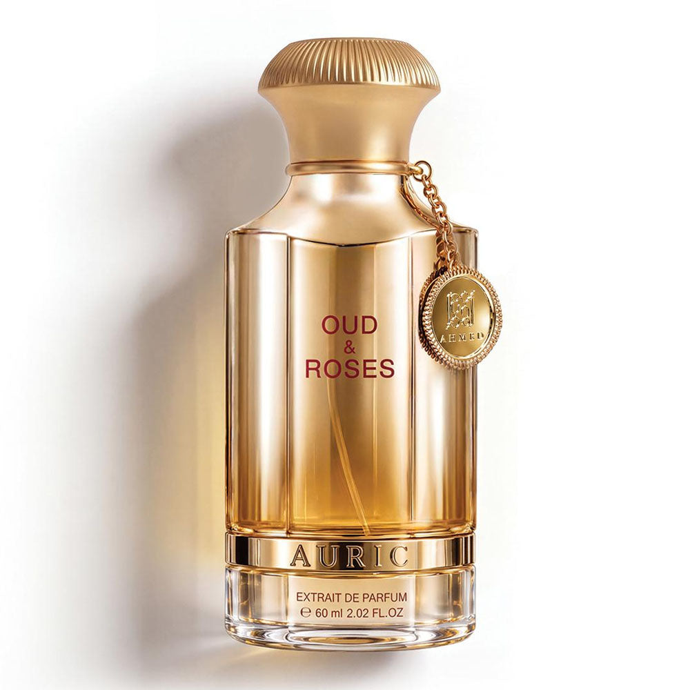 Ahmed Al Maghribi Oud &amp; Roses Auric Extrait De Parfum For Unisex 