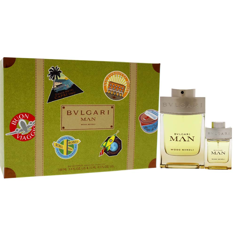 Bvlgari Man Wood Neroli Eau De Parfum Gift Set For Men