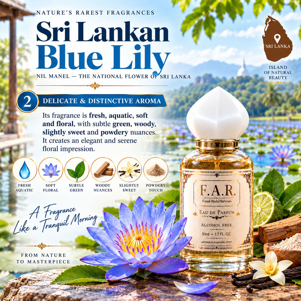 Faisal Abdul Rehman Sri Lankan Blue Lily Eau De Parfum For Unisex