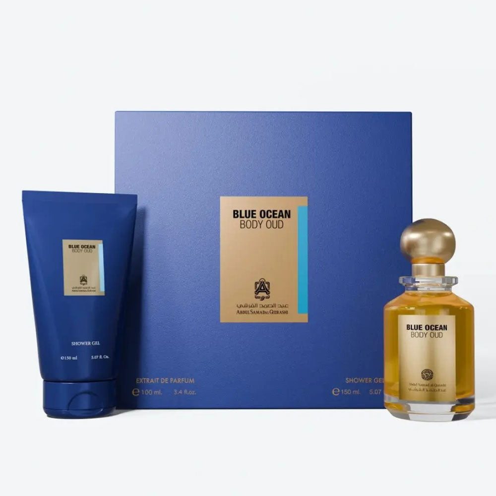 Abdul Samad Al Qurashi Blue Ocean Body Oud Extrait De Parfum For Unisex 2pcs Set