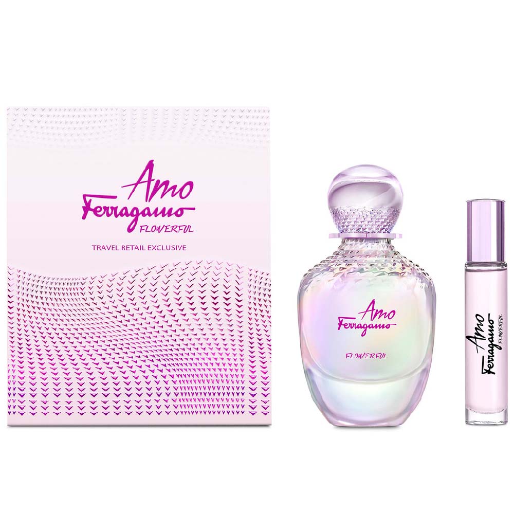 Salvatore Ferragamo Amo Per Lei Eau De Parfum Travel Exclusive Gift Set For Women