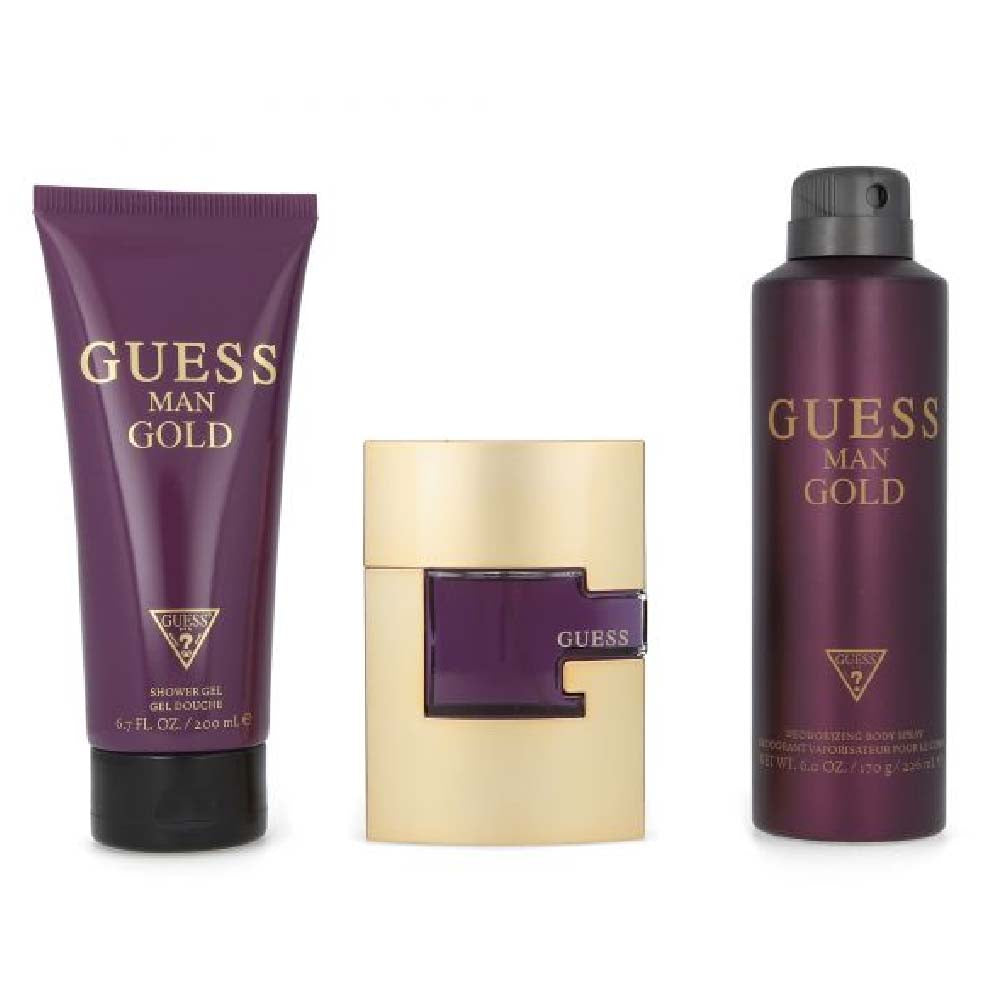 Guess Gold Man Eau De Toilette Gift Set For Men