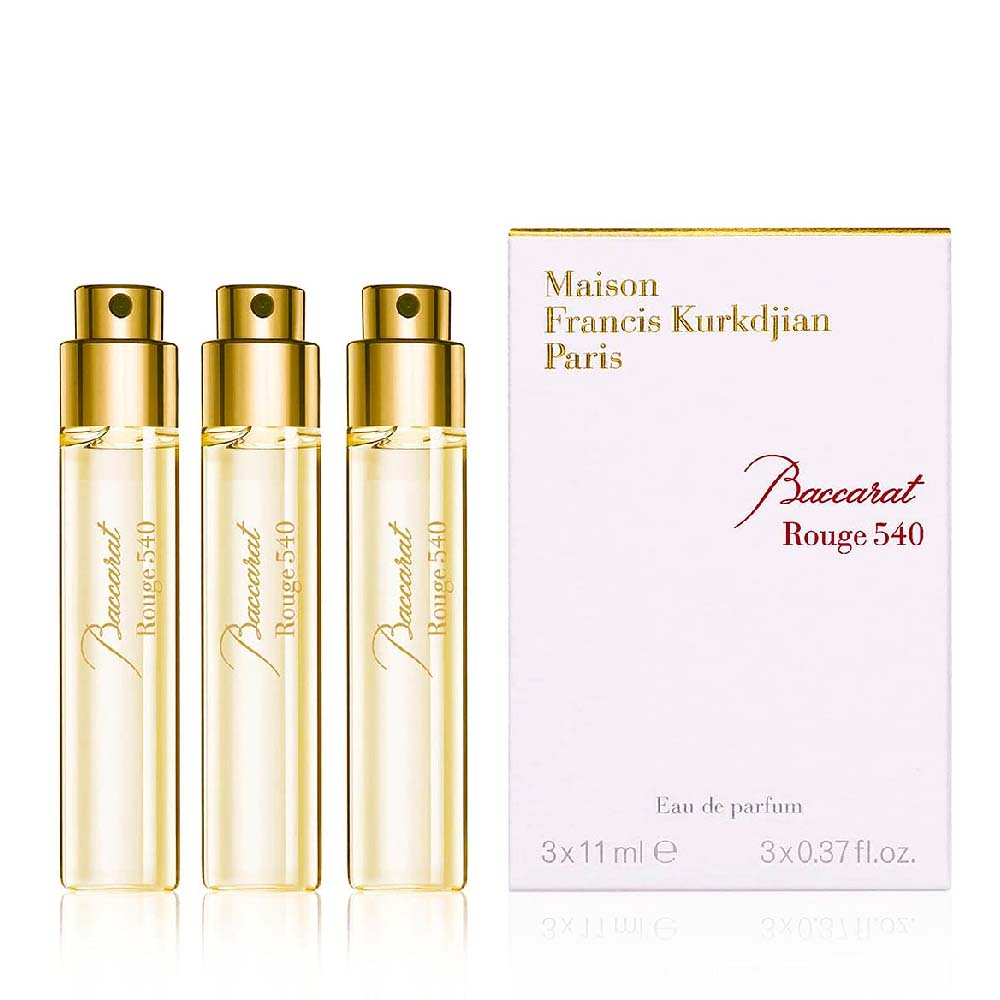 Maison Francis Kurkdjian Paris Baccarat Rouge 540 Eau De Parfum 11ml Travel Set of 3