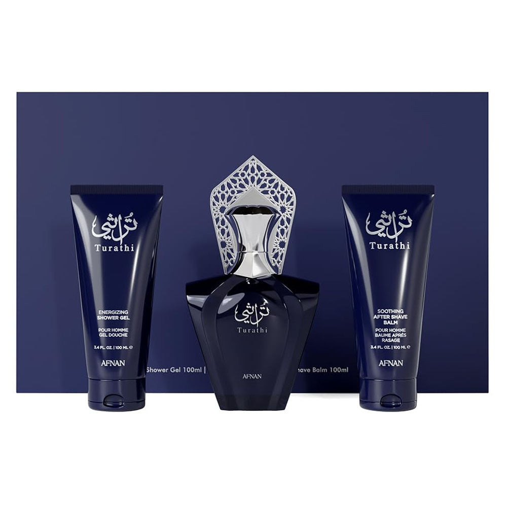 Afnan Turathi Blue Eau De Parfum Gift Set For Men