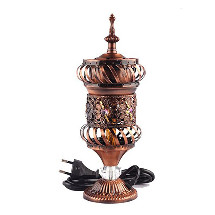 Electrical Bakhoor Burner &amp; 50g Fragrance Paste Iron Incense Holder - Bronze (Oud/BAKHOOR/LOBAAN)