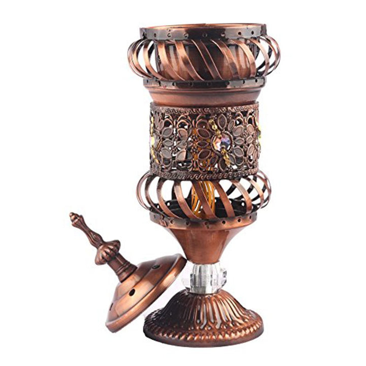 Electrical Bakhoor Burner &amp; 50g Fragrance Paste Iron Incense Holder - Bronze (Oud/BAKHOOR/LOBAAN)