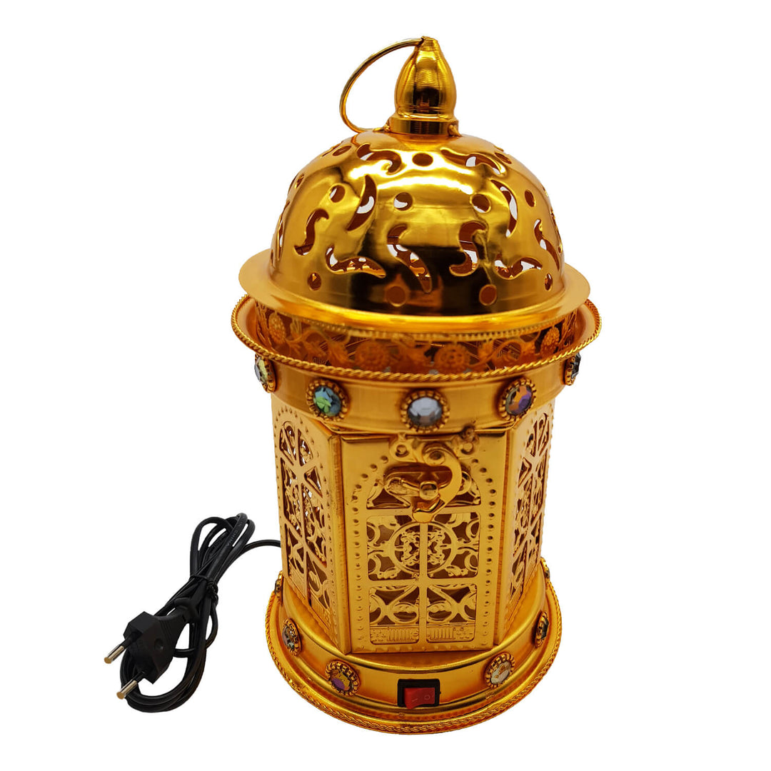Electrical Bakhoor Burner &amp; 50g Fragrance Paste - Golden