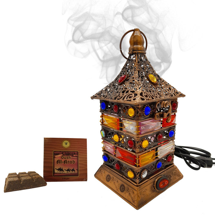 Electrical Bakhoor Burner &amp; 50g Fragrance Paste - Bronze