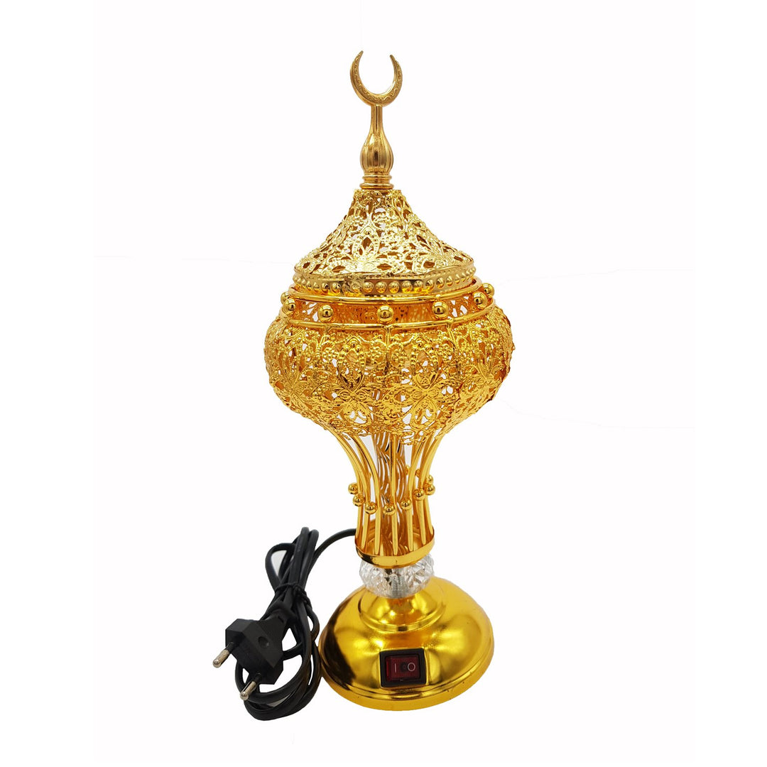 Electrical Bakhoor Burner &amp; 50g Fragrance Paste - Golden