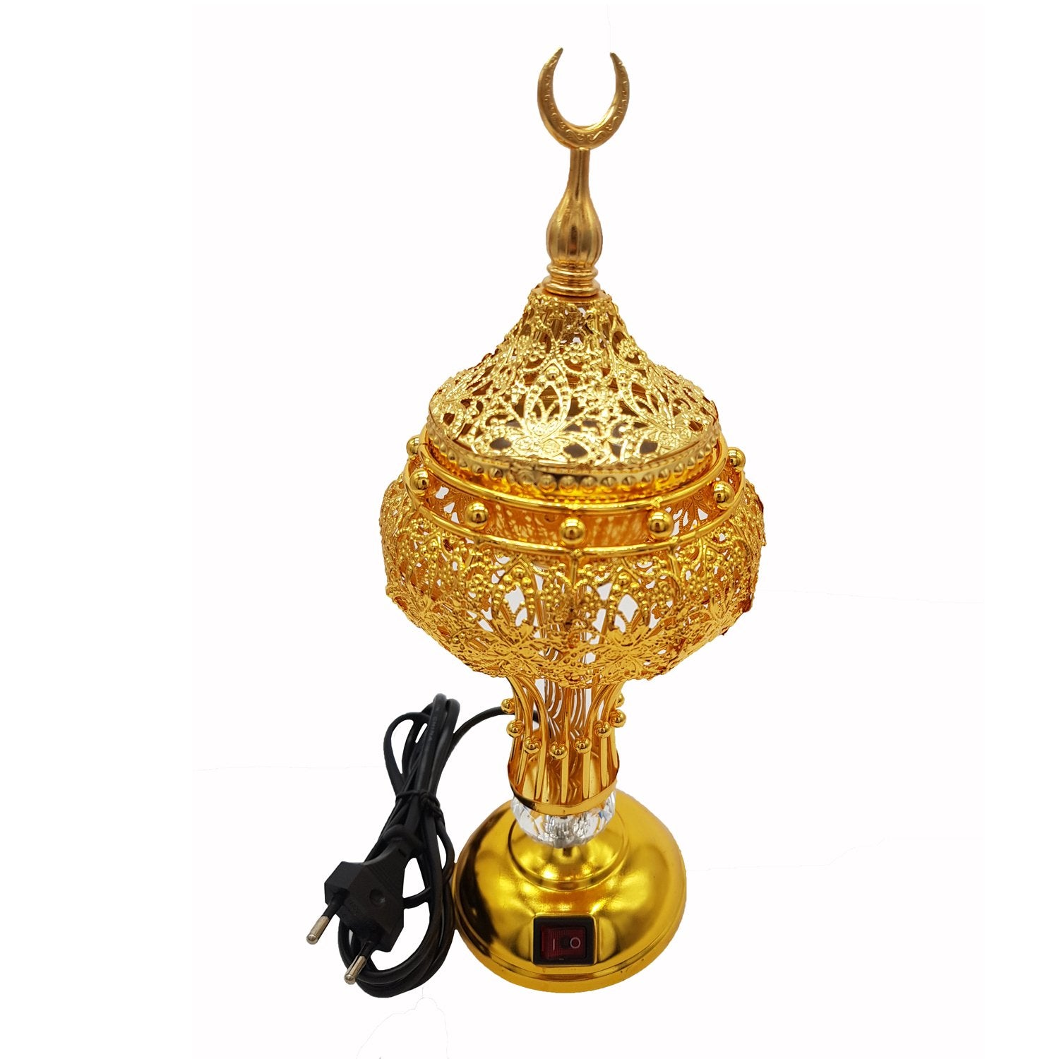 Electrical Bakhoor Burner & 50g Fragrance Paste - Golden