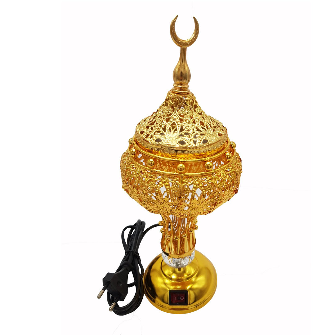 Electrical Bakhoor Burner &amp; 50g Fragrance Paste - Golden