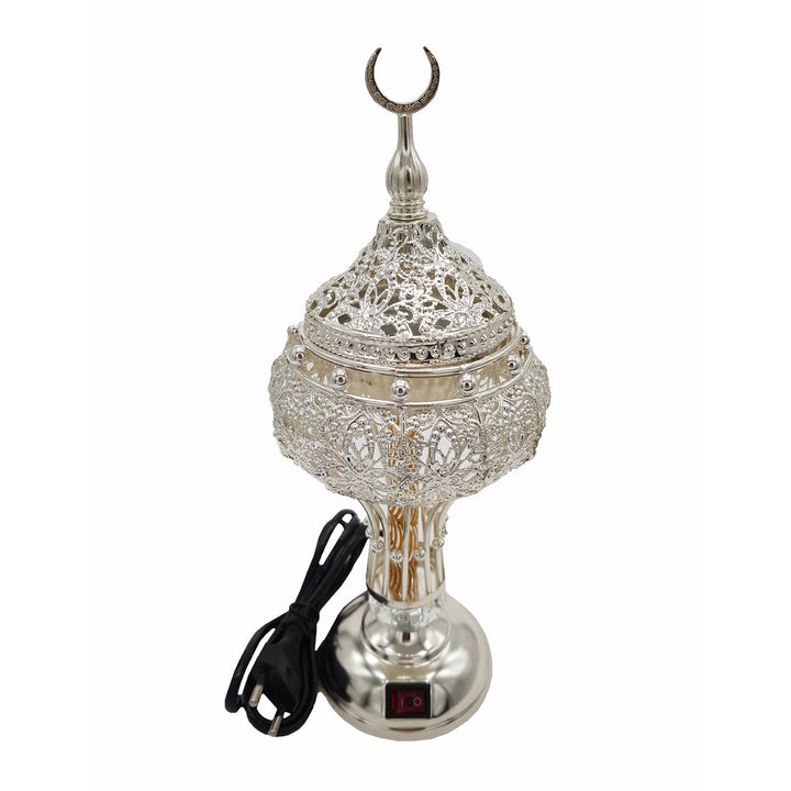 Electrical Bakhoor Burner &amp; 50g Fragrance Paste - Silver