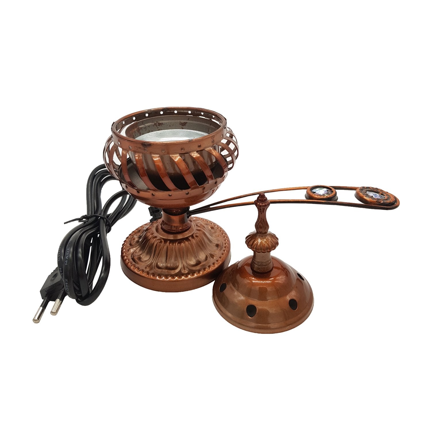 Electrical Bakhoor Burner & 50g Fragrance Paste - Copper