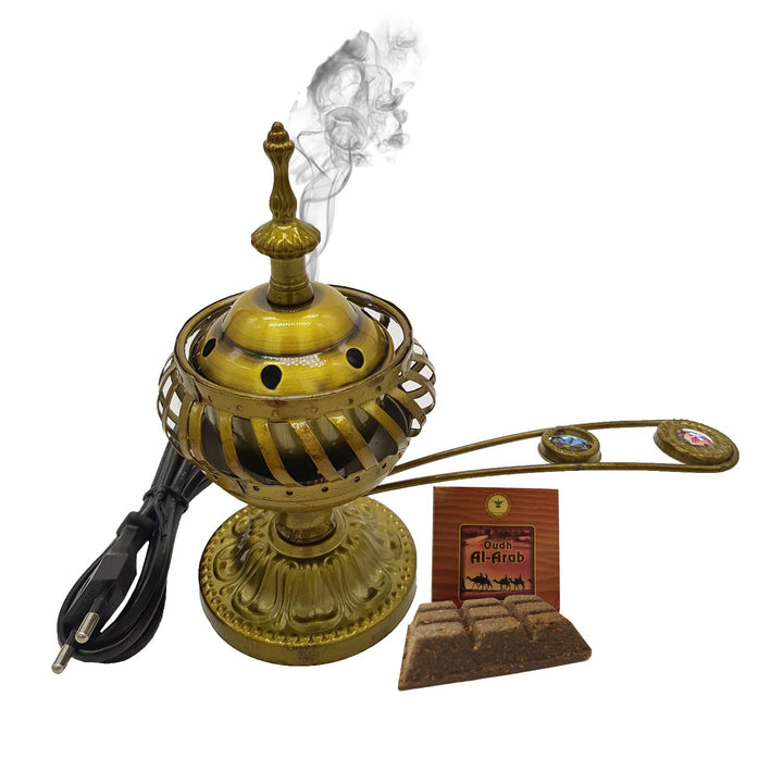 Electrical Bakhoor Burner &amp; 50g Fragrance Paste - Olive
