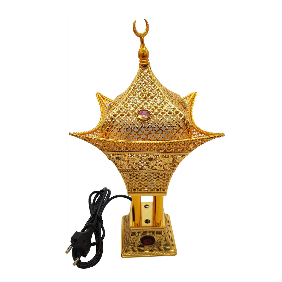Electrical Bakhoor Burner &amp; 50g Fragrance Paste - Golden