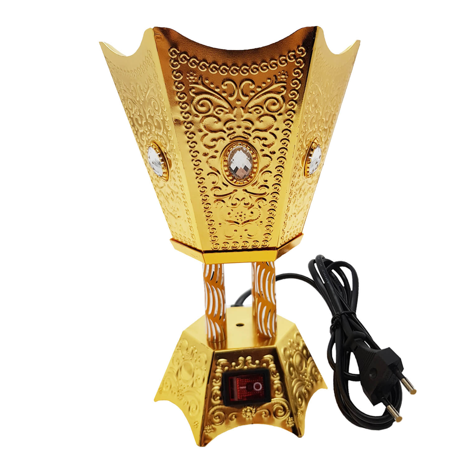 Electrical Bakhoor Burner & 50g Fragrance Paste - Golden