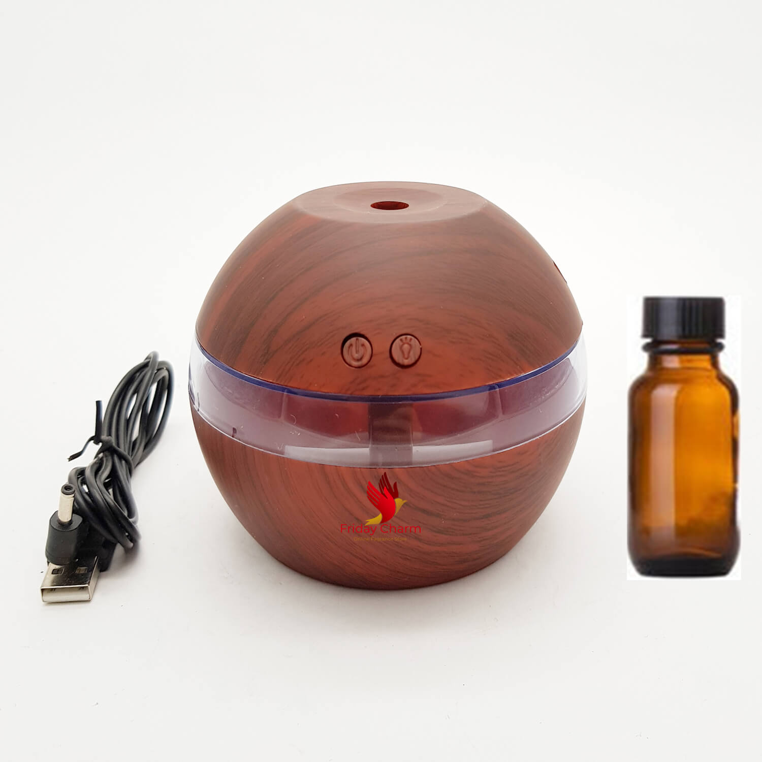Electrical Aroma Oil Diffuser With Aroma Oil 1030 - Dark Brown