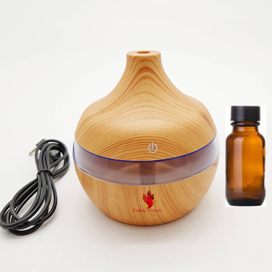 Electrical Aroma Oil Diffuser With Aroma Oil 1031 - Light Brown