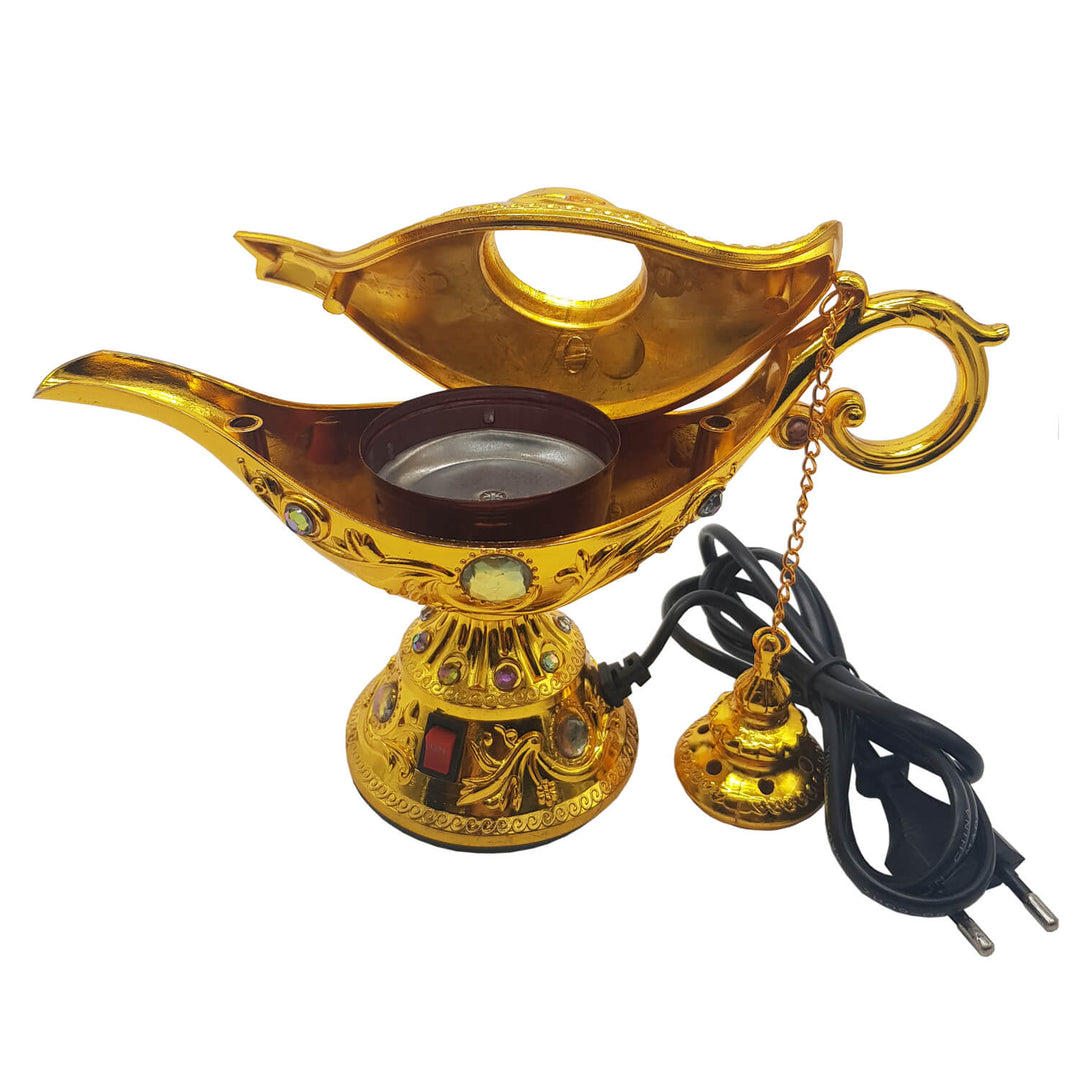 Electrical Bakhoor Burner &amp; 40g Fragrance Paste - Golden