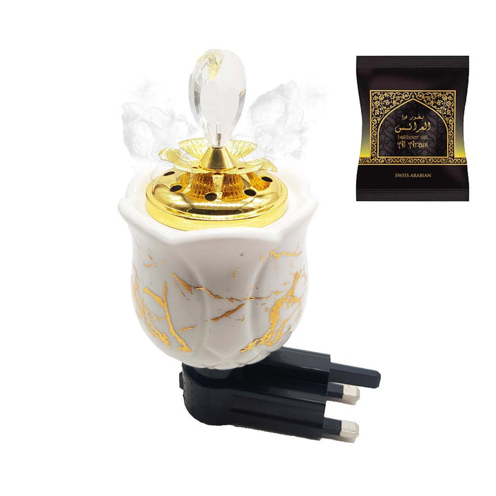 Mini Direct Plugin Electrical Bakhoor Burner with 40gm Paste