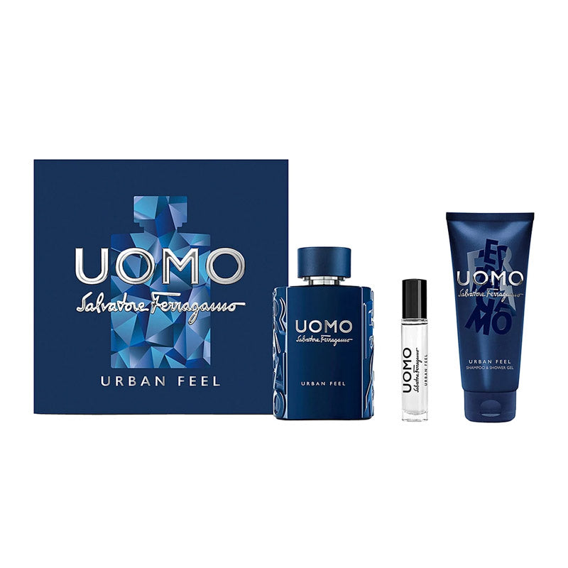 Salvatore Ferragamo Uomo Urban Feel Eau De Toilette Gift Set For Men