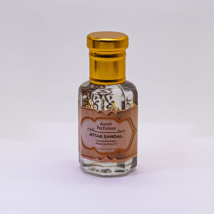 Attar Sandal, Kasturi Saffari &amp; Kesar Chandan 12ml each, pack of 3 - Asreh Premium Quality Attar