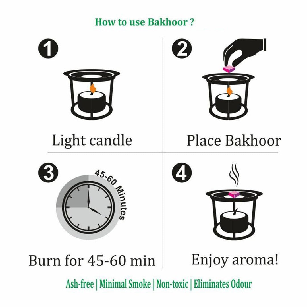 Electrical Bakhoor Burner &amp; 50g Fragrance Paste Iron Incense Holder - Golden (Oud/BAKHOOR/LOBAAN)