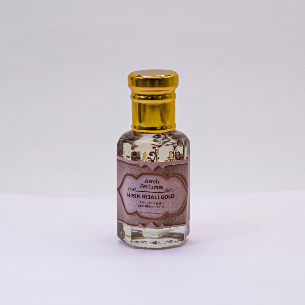 Fasli Gulab, Baheej &amp; Misik Rijali Gold 12ml each, pack of 3 - Asreh Premium Quality Attar