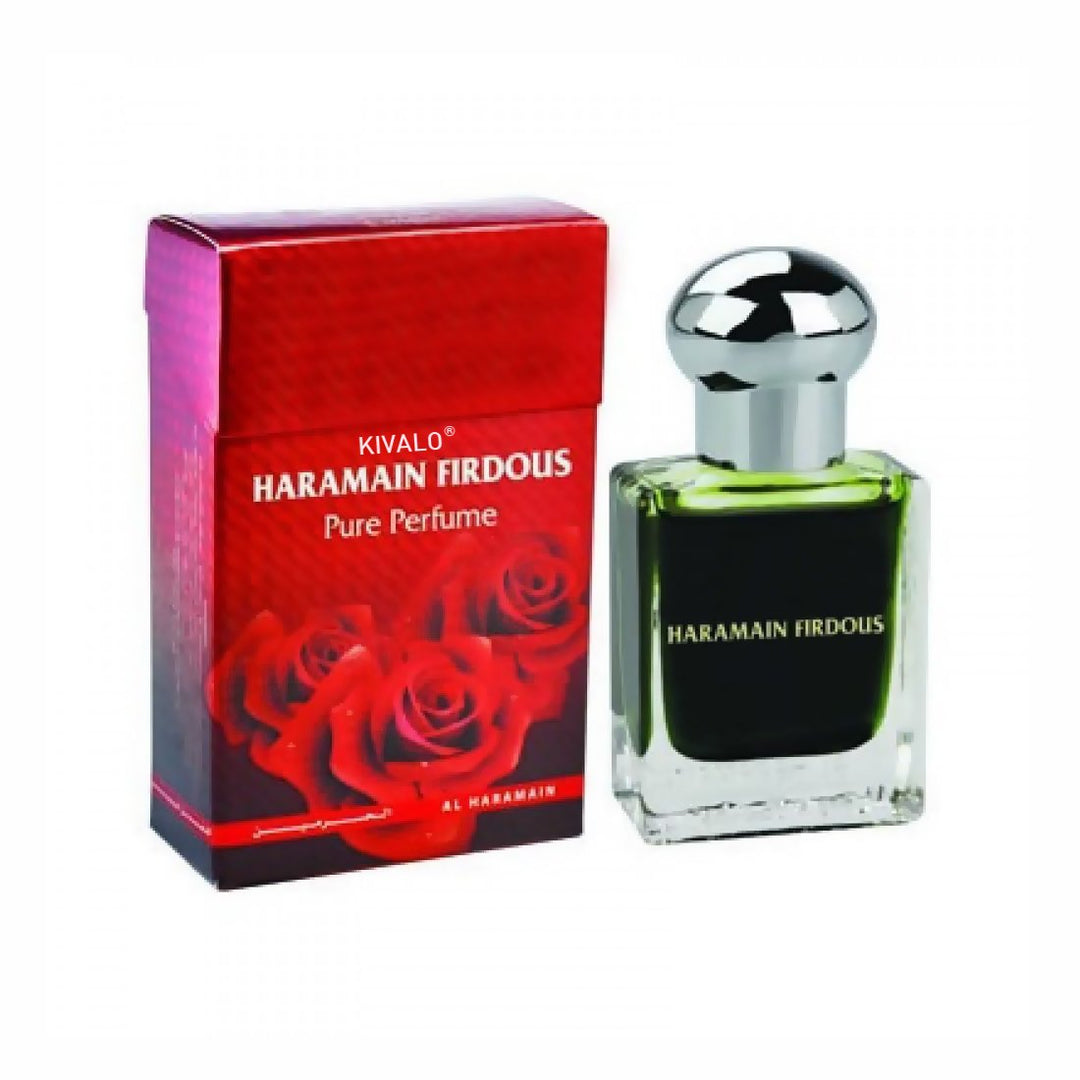 Al Haramain Firdous &amp; Forever Fragrance Pure Original Roll on Perfume Oil Pack of 2 (Attar) - 2 x 15 ml
