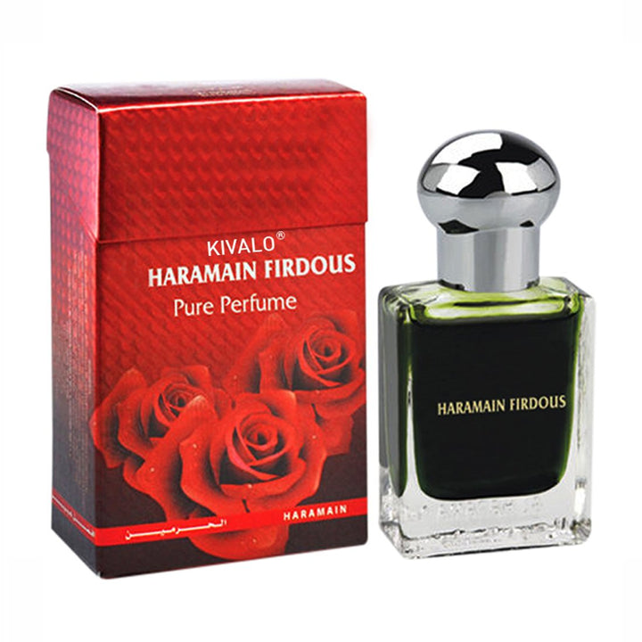 Al Haramain Oudi &amp; Firdous Fragrance Pure Original Roll on Perfume Oil Pack of 2 (Attar) - 2 x 15 ml
