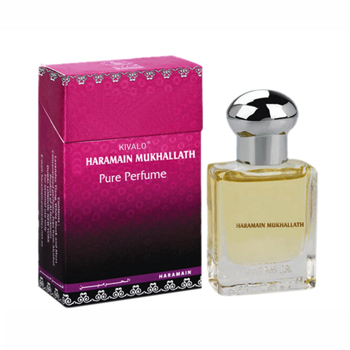 Al Haramain Naeem &amp; Mukhallath Fragrance Pure Original Roll on Perfume Oil Pack of 2 (Attar) - 2 x 15 ml