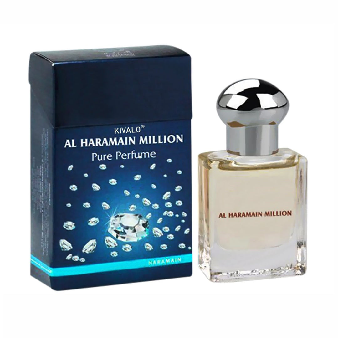 Al Haramain Million &amp; Dhahab Fragrance Pure Original Roll on Perfume Oil Pack of 2 (Attar) - 2 x 15 ml