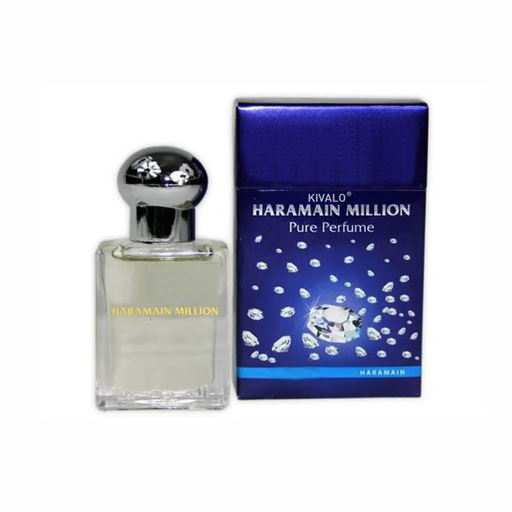 Al Haramain Hajar &amp; Million Fragrance Pure Original Roll on Perfume Oil Pack of 2 (Attar) - 2 x 15 ml