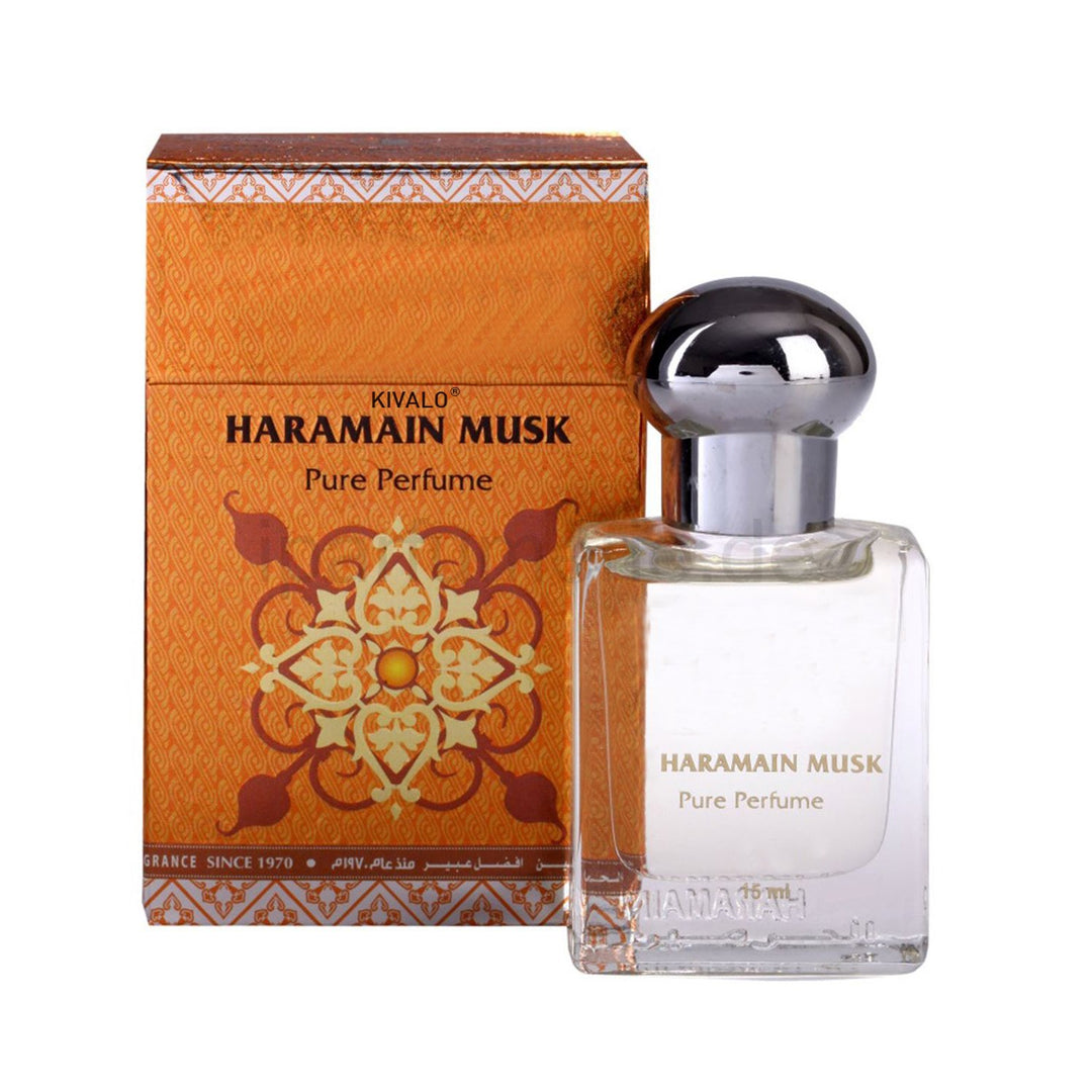 Al Haramain Musk &amp; Mukhallath Fragrance Pure Original Roll on Perfume Oil Pack of 2 (Attar) - 2 x 15 ml