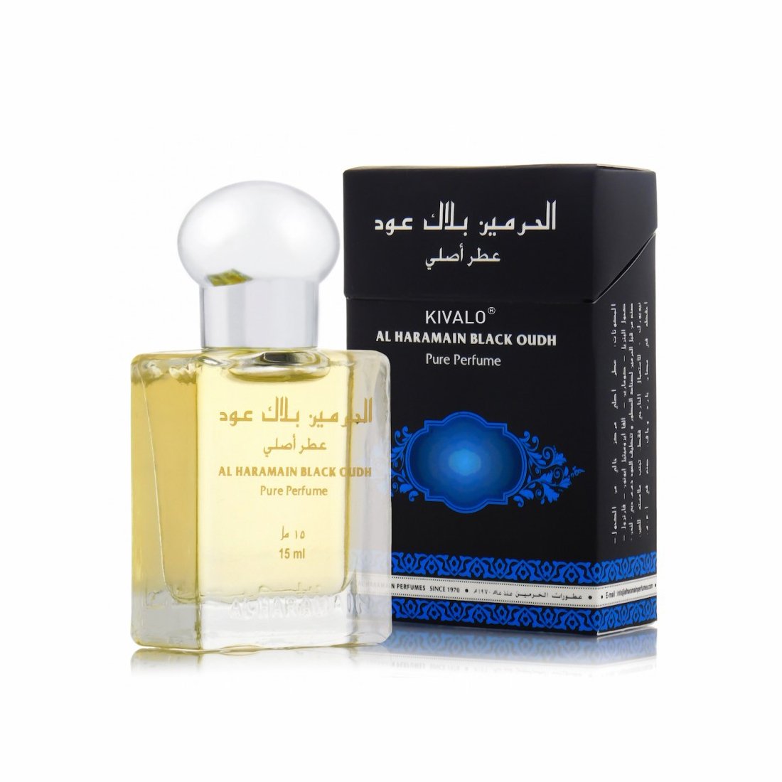 Al Haramain Black Oudh & White Oudh Roll on Attar Pack of 2  - 2 x 15ml