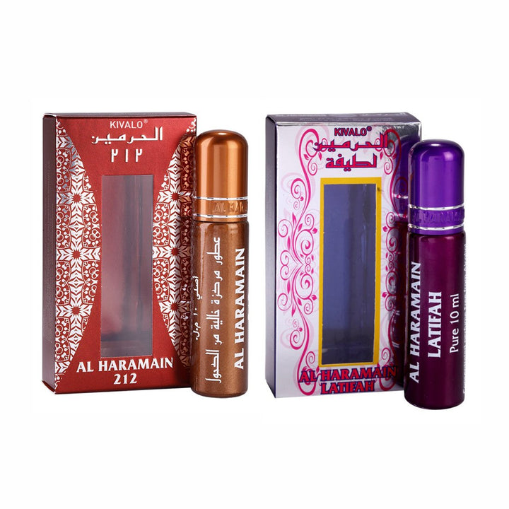 Al Haramain 212 &amp; Latifah Roll On Attar Pack of 2 x 10ml
