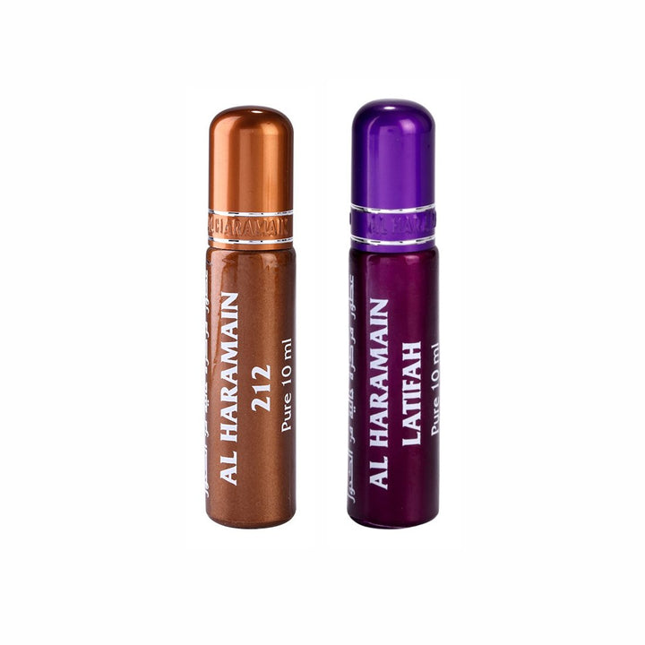 Al Haramain 212 &amp; Latifah Roll On Attar Pack of 2 x 10ml
