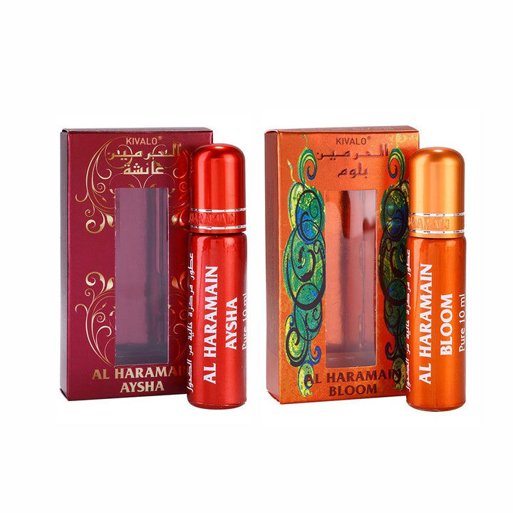 Al Haramain Aysha &amp; Bloom Roll On Attar Pack of 2 x 10ml