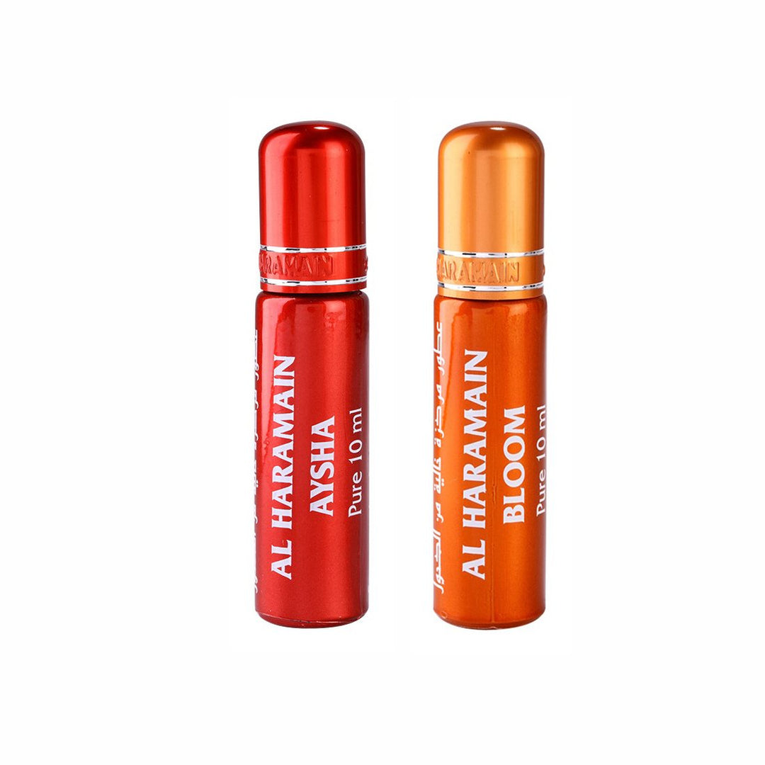 Al Haramain Aysha &amp; Bloom Roll On Attar Pack of 2 x 10ml