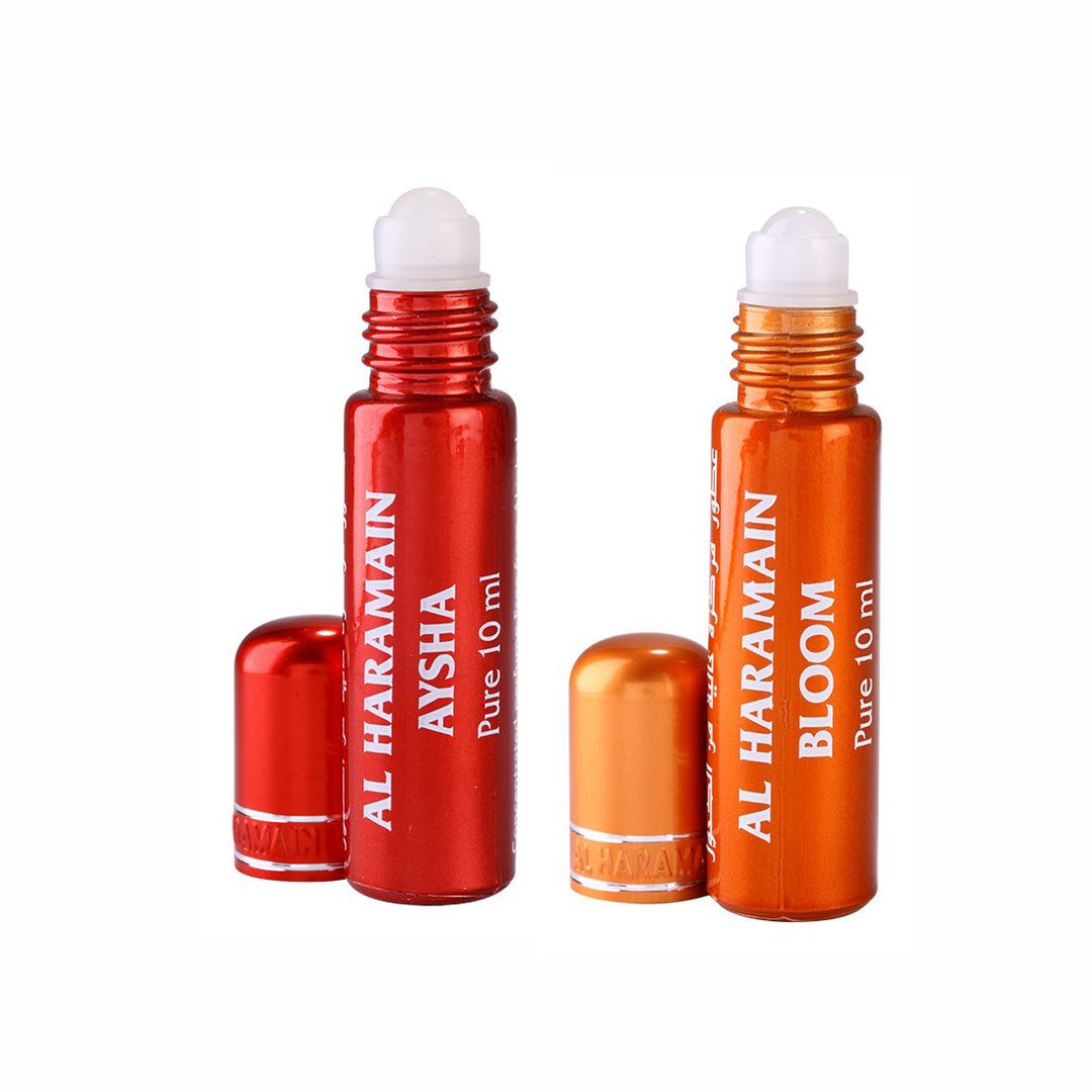 Al Haramain Aysha &amp; Bloom Roll On Attar Pack of 2 x 10ml