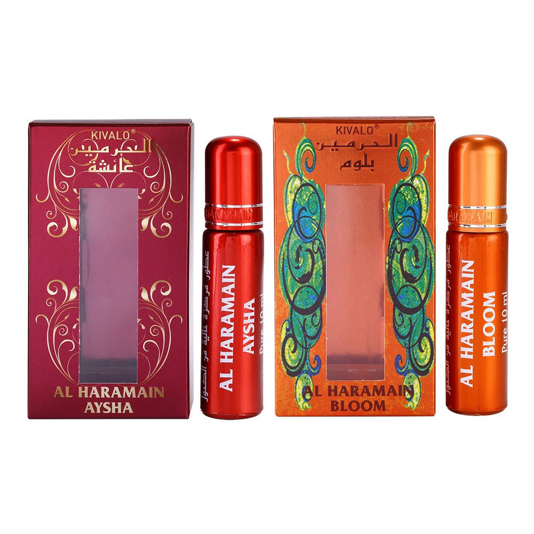Al Haramain Aysha &amp; Bloom Roll On Attar Pack of 2 x 10ml