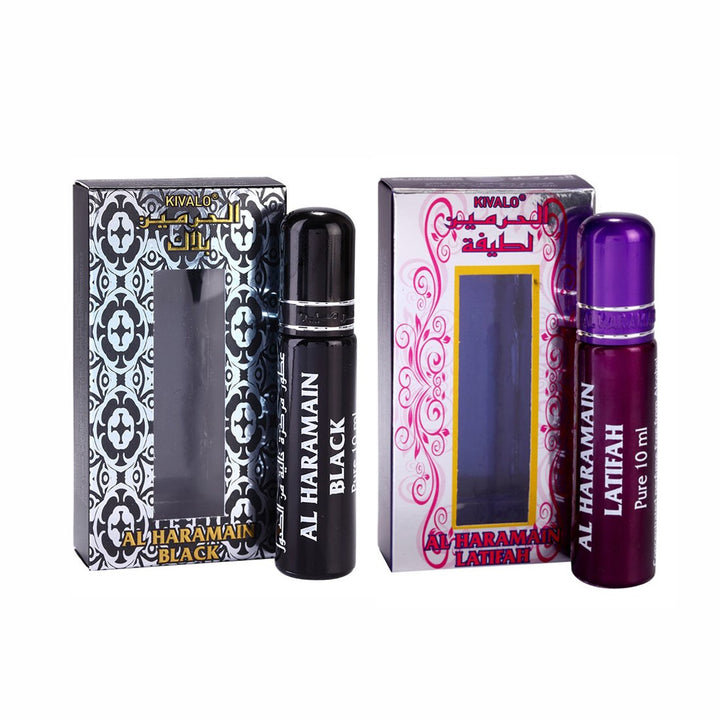 Al Haramain Black &amp; Latifah Roll On Attar Pack of 2 x 10ml