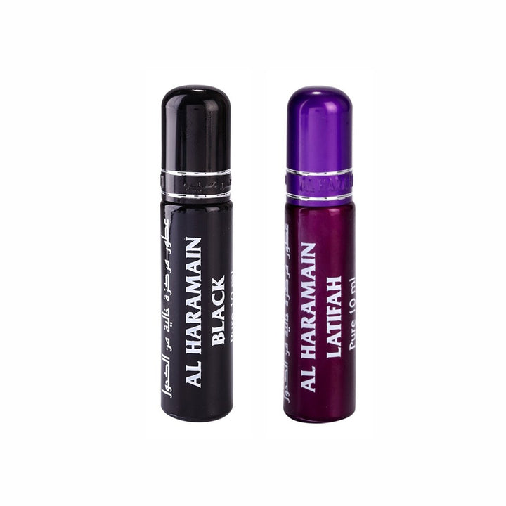Al Haramain Black &amp; Latifah Roll On Attar Pack of 2 x 10ml